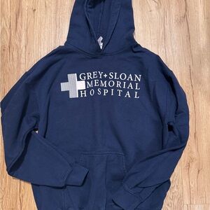 Navy Blue Grey + Sloan Memorial Hospital Hoodie